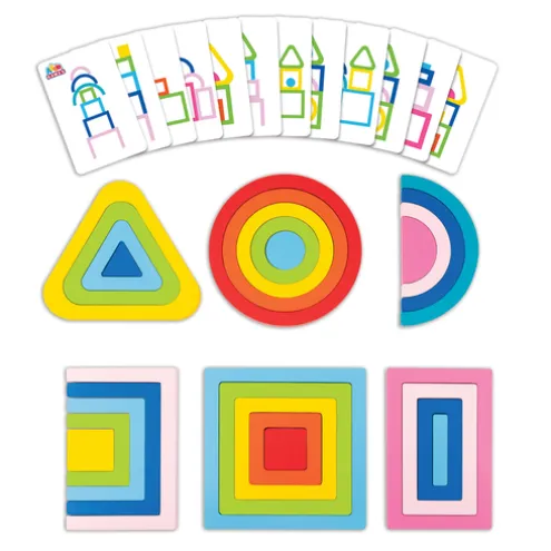 Addo Games Wooden Geo Shapes Game