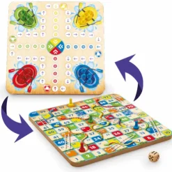 Addo Games Wooden Snakes 'n' Ladders and Ludo