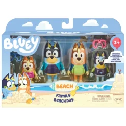 Bluey Family Beach Day 4 Figure Set