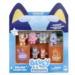 Bluey Fuzzies Figures Deluxe Pack