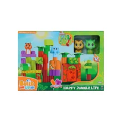 Build Me Up 32 Piece Maxi Happy Jungle Life Building Bricks Playset