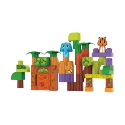 Build Me Up 32 Piece Maxi Happy Jungle Life Building Bricks Playset