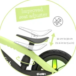 Chillafish 12 Inch BMXie Glow LED Balance Bike Green