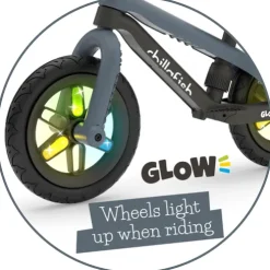 Chillafish 12 Inch BMXie Glow LED Balance Bike Grey