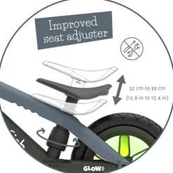Chillafish 12 Inch BMXie Glow LED Balance Bike Grey