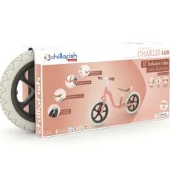 Chillafish 12 Inch Charlie Lux Balance Bike Salmon Pink