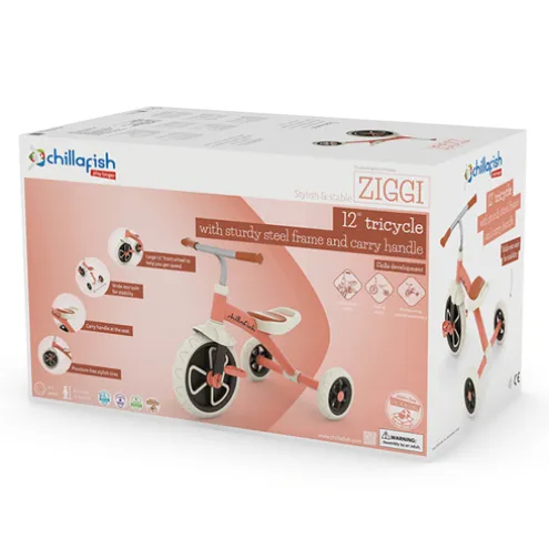 Chillafish 12 Inch Ziggi Salmon Pink Trike