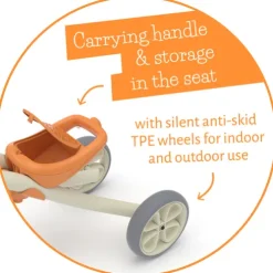 Chillafish Quadie 4 Wheeler Grey Orange Ride On