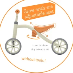 Chillafish Quadie 4 Wheeler Grey Orange Ride On