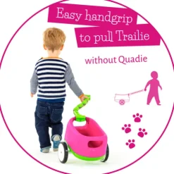 Chillafish Quadie 4 Wheeler Pink Ride On with Trailer