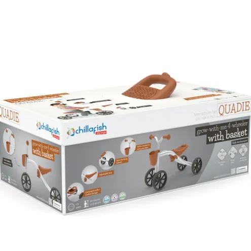 Chillafish Quadie 4 Wheeler Silver Ride On with Basket