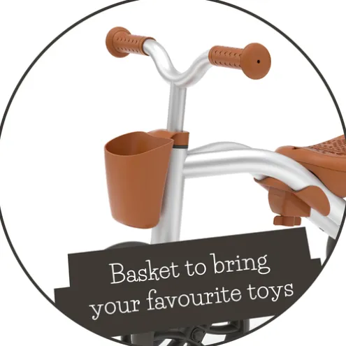Chillafish Quadie 4 Wheeler Silver Ride On with Basket