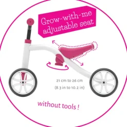 Chillafish Quadie 4 Wheeler White Pink Ride On