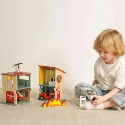 Classic World Wooden Fire Station Playset