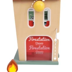 Classic World Wooden Fire Station Playset