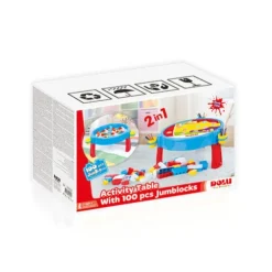 Dolu Bright Activity Table with 100 JumBlocks