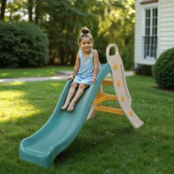 Dolu Height 104cm Big Garden Slide with Water Feature