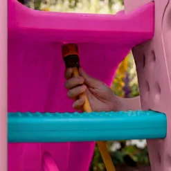 Dolu Height 104cm Big Pink Garden Slide with Water Feature