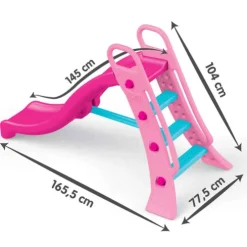 Dolu Height 104cm Big Pink Garden Slide with Water Feature