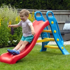 Dolu Height 104cm Big Red Garden Slide With Water Feature
