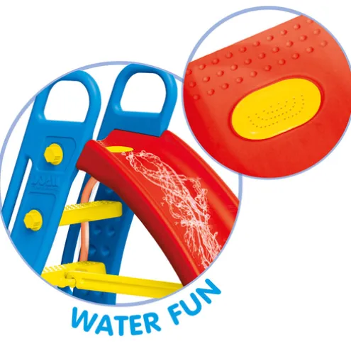 Dolu Height 104cm Big Red Garden Slide With Water Feature