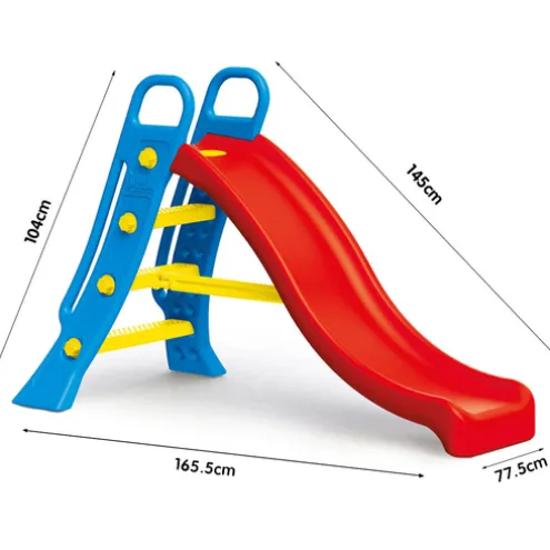 Dolu Height 104cm Big Red Garden Slide With Water Feature