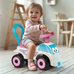 Dolu Walk & Drive Foot to Floor Pink Ride On Car