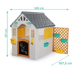 Dolu White and Yellow Playhouse with Electronic Doorbell