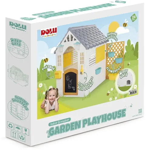 Dolu White and Yellow Playhouse with Electronic Doorbell