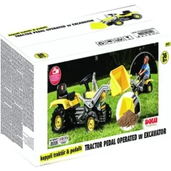 Dolu Yellow Pedal Tractor with Excavator Scoop