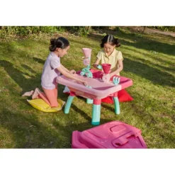 Early Learning Centre Pink Sand and Water Table with Lid and Accessories
