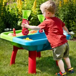 Early Learning Centre Sand and Water Table with Lid and Accessories (H42cm)