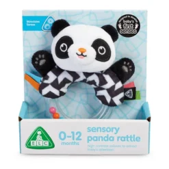 Early Learning Centre Sensory Panda Rattle Black and White