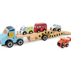 Early Learning Centre Wooden Emergency Car Transporter Vehicle