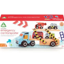 Early Learning Centre Wooden Emergency Car Transporter Vehicle
