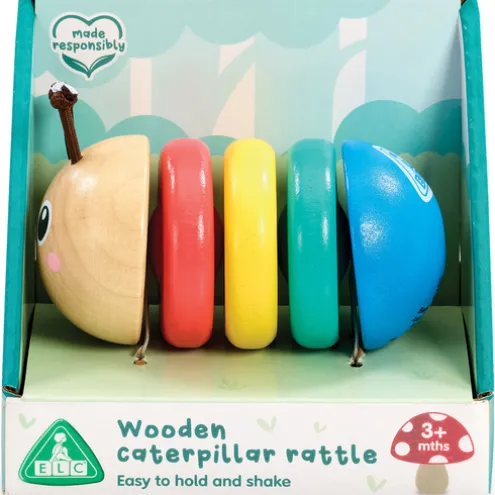 Early Learning Centre Wooden Caterpillar Rattle
