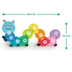 Early Learning Centre Wooden Colourful Caterpillar Puzzle 10 Pieces