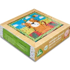 Early Learning Centre Wooden Puzzle Cubes and Tray