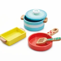 Early Learning Centre Wooden Kitchen Pots and Pans