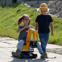 Falk JCB Digger Ride On and Helmet