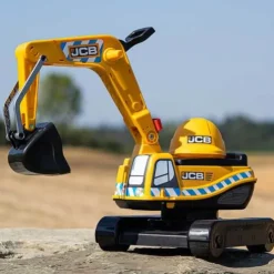 Falk JCB Digger Ride On and Helmet
