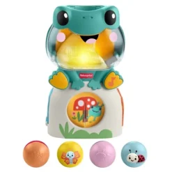 Fisher-Price Light-Up And Roll Frog Musical Ball Drop Activity Toy