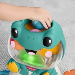 Fisher-Price Light-Up And Roll Frog Musical Ball Drop Activity Toy