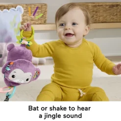 Fisher-Price Sing & Go Purple Monkey Clip-On Sensory Pram Toy