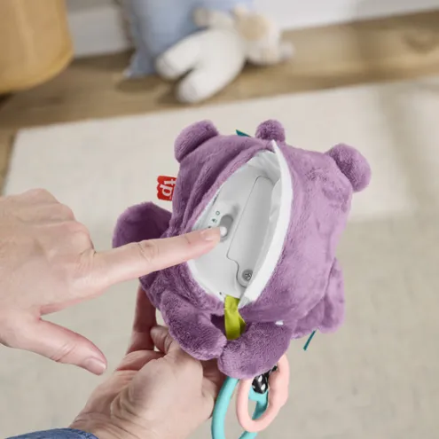 Fisher-Price Sing & Go Purple Monkey Clip-On Sensory Pram Toy