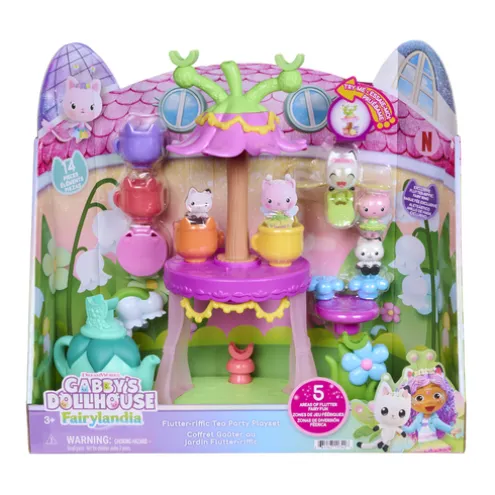 Gabby's Dollhouse Fairylandia Flutter-iffic Tea Party Playset