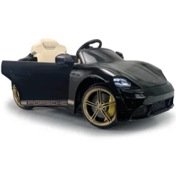 Injusa Porsche Taycan Turbo S 12V Black Electric Ride On Car