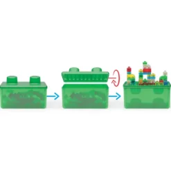 Jelly Blox Stash N Stack 2 In 1 Storage Box Building Blocks