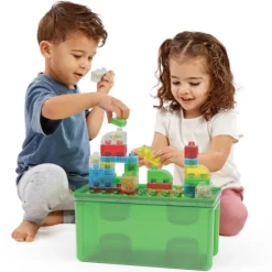 Jelly Blox Stash N Stack 2 In 1 Storage Box Building Blocks