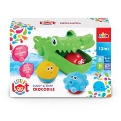 Little Lot Bathtime Scoop and Snap Crocodile Bath Toy